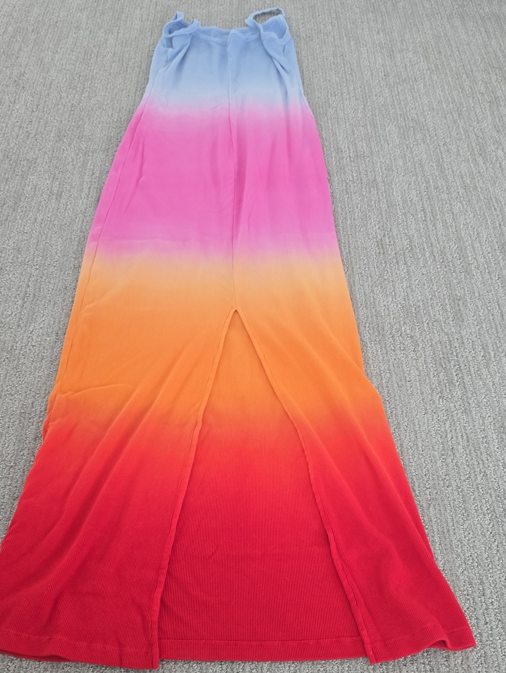 NWOT YFB Young Fabulous Broke Ombre Maxi Tank Dress in Blue-Pink-Orange-red - Picture 7 of 8